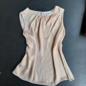 Calvin Klein Opaline Sleeveless Blouse, Size Medium